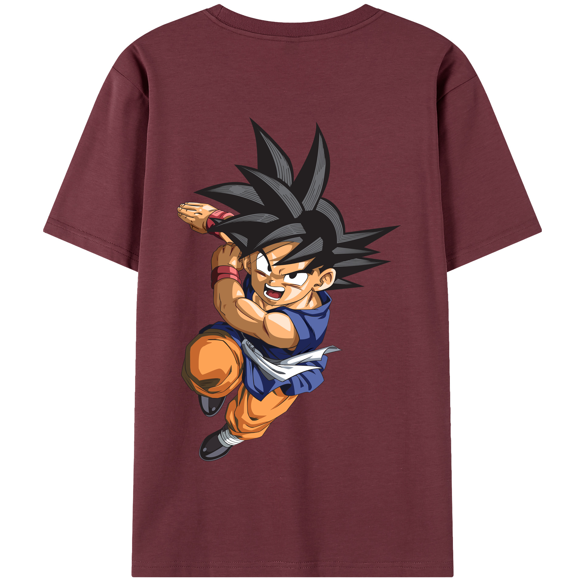 （画像用） ドラゴンボール 孫悟空（そん ごくう）Son Goku カカロット DRAGON BALL Kakarotto 綿100％半袖Tシャツ（背面プリント）